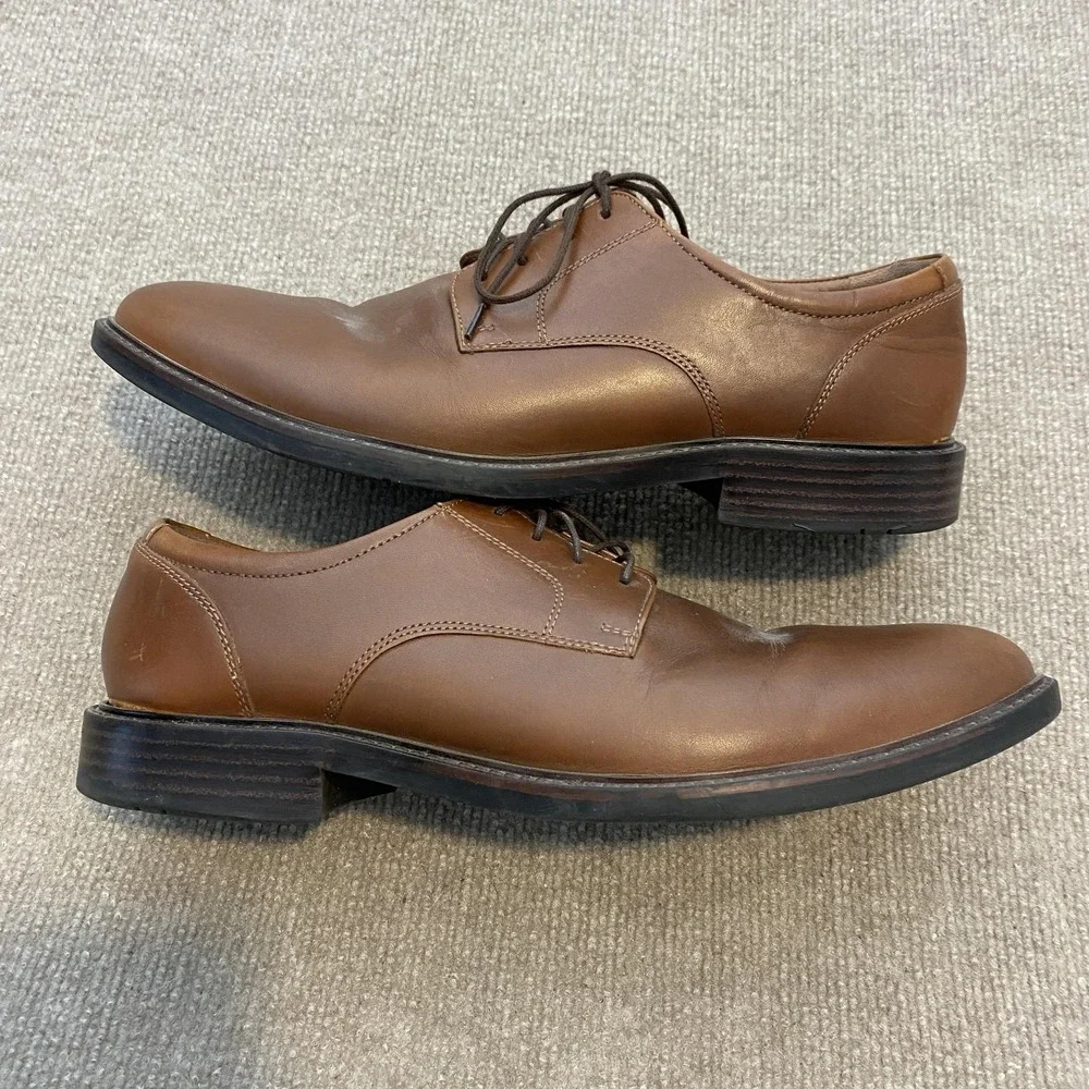 Johnston & Murphy Shoes Mens Size 12 M Brown Leather Derby Dress Oxfords 20-3360